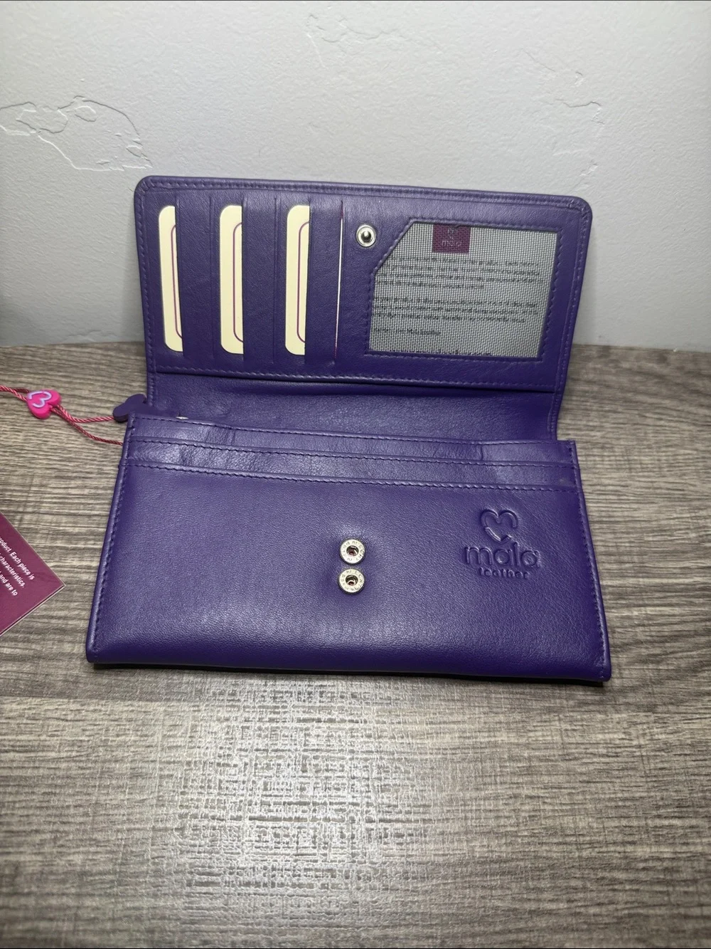 Mala Leather Purple Scottie Dog Wallet Tartan Scarf New With Tags